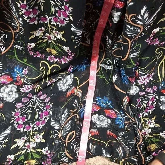 LUCCA Boho Black Floral Maxi Dress - Picture 14 of 15